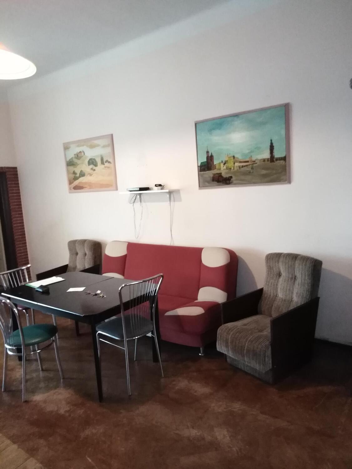 Living room with kitchen